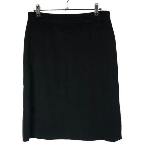 Exclusively Misook Petite Black Acrylic Knee Length Pencil Skirt SP - Picture 1 of 4